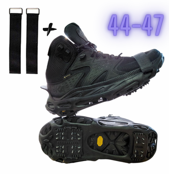 Ледоходы-Ледоступы антискользящие накладки на обувь с ремешком “Boot Spikes Overshoe” Mil-tec размер 44 - 47