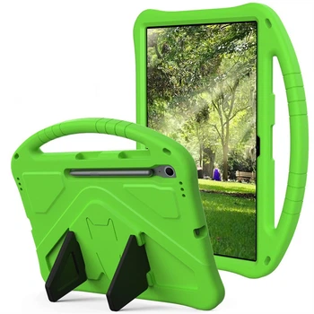 Чехол - накладка Kids with Stand для Samsung Galaxy Tab S10 FE+ с ручкой green