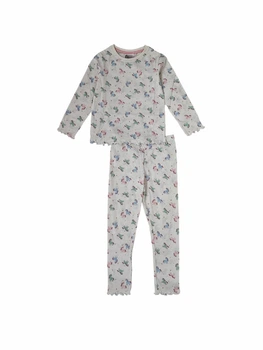 Дитяча бавовняна піжама для дівчинки H&M 92 см Біла (25121101A2)
