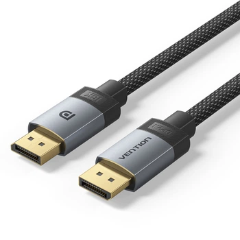 Кабель Vention DisplayPort v2.1 3 м Серый, 16K 60Hz, 8K 240Hz, 54 Гбит/с, Dynamic HDR (HGBHI)