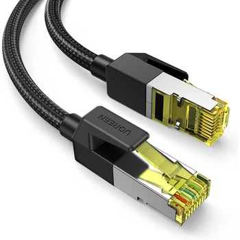 Патч-корд Ugreen NW150 Cat 7 RJ45 F/FTP 10 Гбит/с 5 м Черный (80425)
