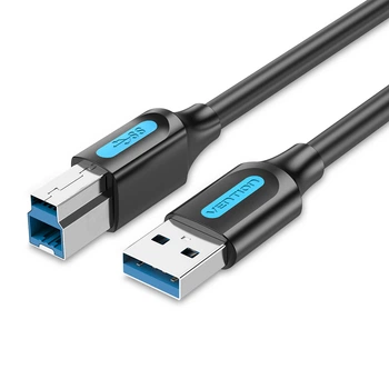Кабель Vention USB 3.0 Type-A - Type-B 5 Гбит/с 2А для HDD экранированный 1 м Черный (COOBF)