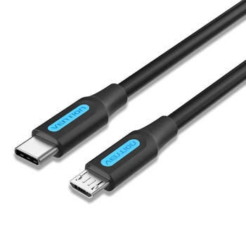 Кабель Vention USB-C - Micro USB 2 А OTG 480 Мбит/с 1.5 м Черный (COVBG)