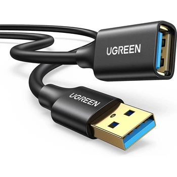 Кабель-подовжувач Ugreen US129 USB 3.0 5 Гбіт/с 3 м Чорний (30127)