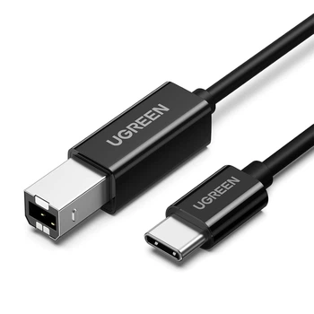 Кабель для принтера Ugreen US241 USB-C - USB-B 2.0 480 Мбит/с 2 м Черный (50446)