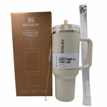 Термос термокружка Stanley Quencher ProTour Flip Straw Tumbler из нержавеющей стали 1,18 л Creamy Beige KT7001948