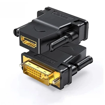 Адаптер Ugreen 20124 DVI-D (24+1) - HDMI двосторонній 1080P 60Гц Чорний (20124)