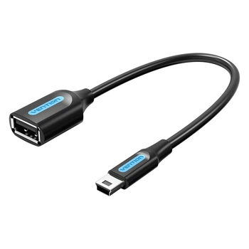Кабель OTG Vention USB 2.0 Mini-B - USB-A 480 Мбит/с 0.15 м Черный (CCTBB)