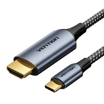 Кабель Vention USB-C - HDMI 4K 60Hz HDCP 2.2 алюминиевый корпус 1.8 м Серый (CRHHAC)
