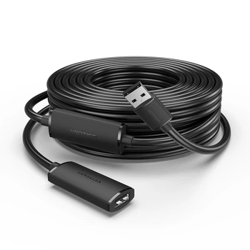 Активний подовжувач Vention USB 2.0 5 м з живленням USB-C 480 Мбіт/с Чорний (CBKBJ)