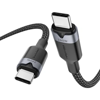Kabel Vention USB-C PD 3.1 240W 5A E-Marker 2 m czarny (6922794789524)