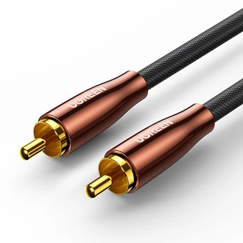 Коаксіальний кабель Ugreen AV155 S/PDIF RCA - RCA 75 Ом Hi-Fi 5.1 1 м Темно-коричневий (70684)