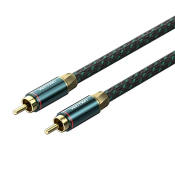 Кабель Vention RCA Coaxial 3 м 75 Ом, Hi-Fi, посеребренный, Зеленый (BCTGI)