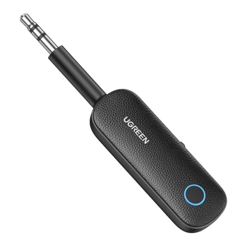 Bluetooth-адаптер Ugreen CM403 2-в-1 Bluetooth 5.0 AUX 3.5 мм Приемник-передатчик с микрофоном Черный (80893)