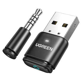 Аудиоадаптер Ugreen CM668 Bluetooth 5.3 USB-A aptX Adaptive HD с микрофоном 3.5 мм Черный (15765)