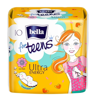 Прокладки гигиенические "Bella for Teens" Ultra Energy 4 капли 10 шт.