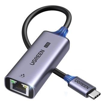 Сетевой адаптер Ugreen CM648 USB-C - RJ45 2.5 Гбит/с RTL8156BG Темно-серый (25052)