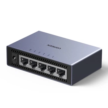 Комутатор Ugreen CM633 5 портів RJ45 Gigabit Ethernet 1000 Мбіт/с Чорний (15641)