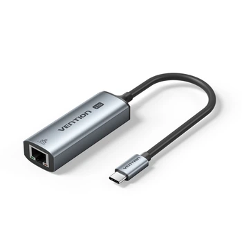 Сетевой адаптер Vention USB-C - Ethernet RJ45 2.5 Гбит/с 0.15 м Серый (CFTHB)