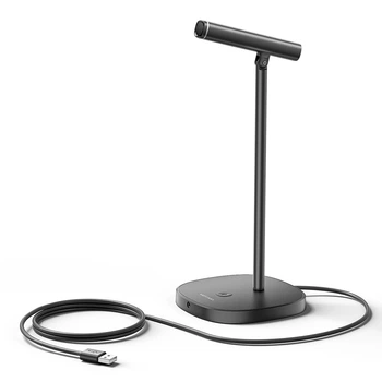 Мікрофон настільний Vention USB-C Всеспрямований 360° DSP шумозаглушення 3.5 мм 2 м Чорний (NCCB0)
