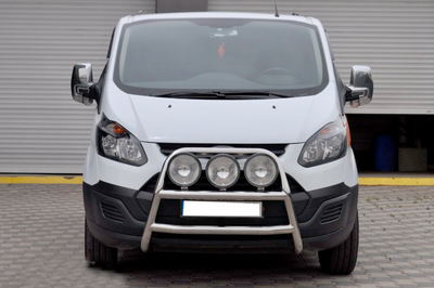 Защита переднего бампера WT022 (нержавейка) для Ford Custom 2013-2022 гг