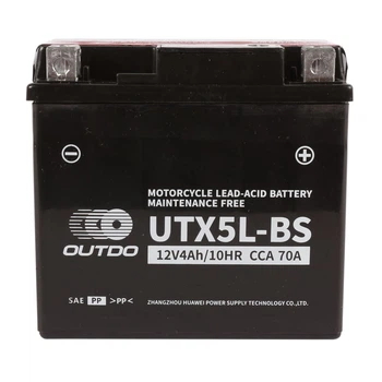 Мото аккумулятор OUTDO Moto AGM 6CT 4Ah R+ UTX5L-BS