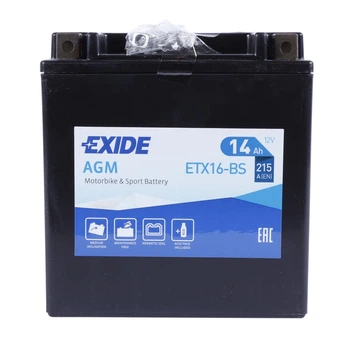 Акумулятори для мотоциклів EXIDE Moto AGM 6CT 14Ah L+ ETX16-BS