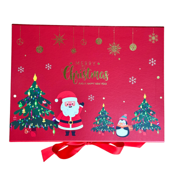 Подарункова коробка Merry Christmas "З Різдвом" червона