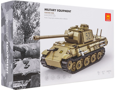Zestaw klocków Tank Panther Zielony 638 elementów (5903864973358)