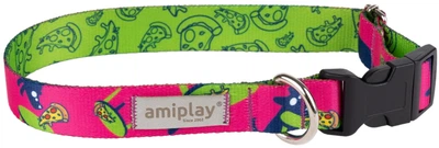 Нашийник для собак Amiplay Amik регульований XL PizzaDog (5907563309531)