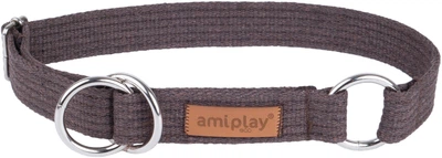 Нашийник для собак Amiplay Cotton півзачіпний XXL Коричневий (5907563210547)