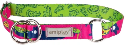 Нашийник для собак Amiplay Amik півзачіпний XL PizzaDog (5907563309654)