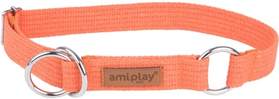 Нашийник для собак Amiplay Cotton півзачіпний XL Помаранчевий (5907563232143)