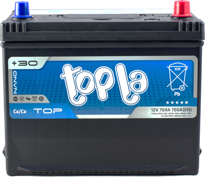 Автомобильный аккумулятор Topla 70Ah/12V Top/Energy Japan Euro (0) 57029 (118 870)