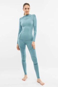 Термобелье женское Viking Gaja Turtle Neck комплект термокофта термоштаны для зимы лыжного спорта прогулок активного отдыха кофта брюки высокого качества комфорт тепло голубой - 500/25/1255-7000 - XL