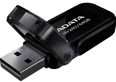 Флеш накопитель USB 64Gb ADATA UV240, Black, USB 2.0 (AUV240-64G-RBK)