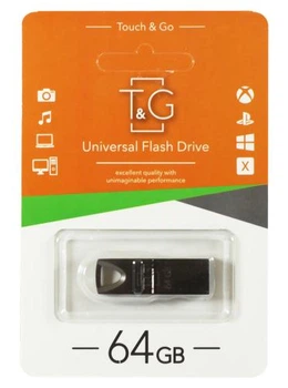 Флеш-накопитель USB 64GB T&G 117 Metal Series Black (TG117BK-64G