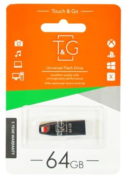 Флеш накопитель USB 64Gb T&G Stylish TG115, Grey, USB 2.0 (TG115-64G)