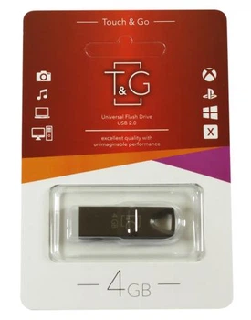 Флеш накопитель USB 4Gb T&G Metal TG117, Black, USB 2.0 (TG117BK-4G)