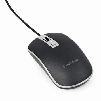 Мышь Gembird MUS-4B-06-BS, Black-Grey, Optical, USB, 1200 dpi