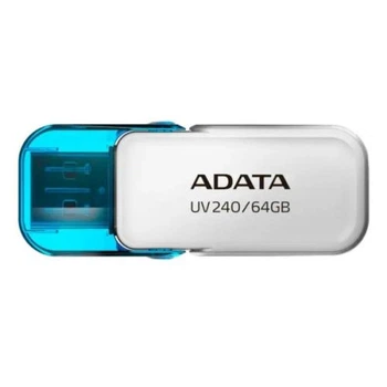 Флеш накопитель USB 64Gb ADATA UV240, White/Blue, USB 2.0 (AUV240-64G-RWH)