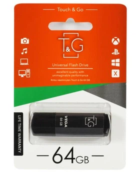 Флеш накопичувач USB 64Gb T&G Vega TG121, Grey, USB 2.0 (TG121-64GBGY)