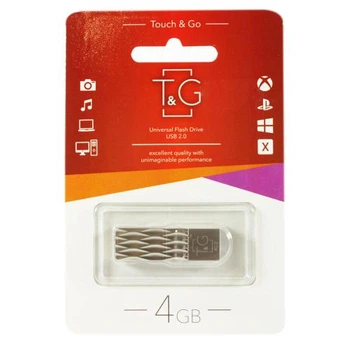 Флеш накопичувач USB 4Gb T&G Metal TG103, Silver, USB 2.0 (TG103-4G)