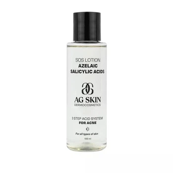 Лосьйон для обличчя з азелаїновою та саліциловою кислотами AG SKIN SOS LOTION Azelaic Salicylic acids 100 мл