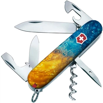 Ніж складаний, мультитул Victorinox Spartan Ukraine (91мм, 13 функцій), жовто-блакитний 1.3603.7.T3160pw