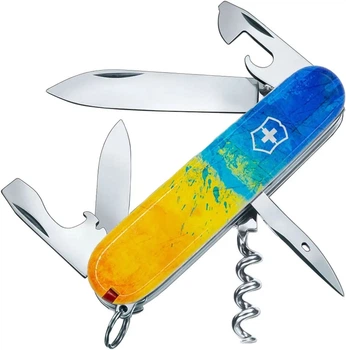Ніж складаний, мультитул Victorinox Spartan Ukraine (91мм, 13 функцій), жовто-блакитний 1.3603.7.T3100pw