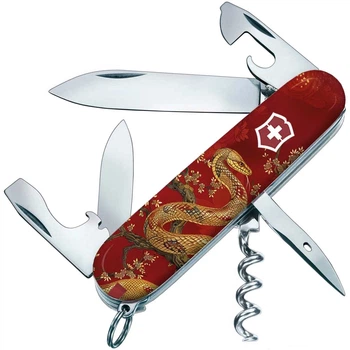 Ніж складаний, мультитул Victorinox Spartan Zodiac (91мм, 14 функцій), золота змія 1.3603.Z4200pk