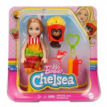 Кукла Барби Челси Сказочный наряд Фаст-фуд Barbie Club Chelsea (GRP69)