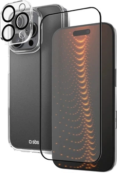 Комплект панель + скло SBS D3O Full Protection Kit для Apple iPhone 16 Pro Transparent (TEKITD3OIP1661P)