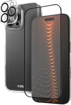 Комплект панель + скло SBS D3O Full Protection Kit для Apple iPhone 16 Pro Max Transparent (TEKITD3OIP1667)